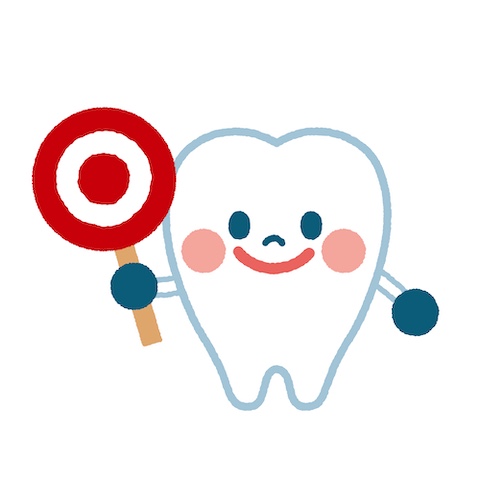 丸印の歯のイラスト