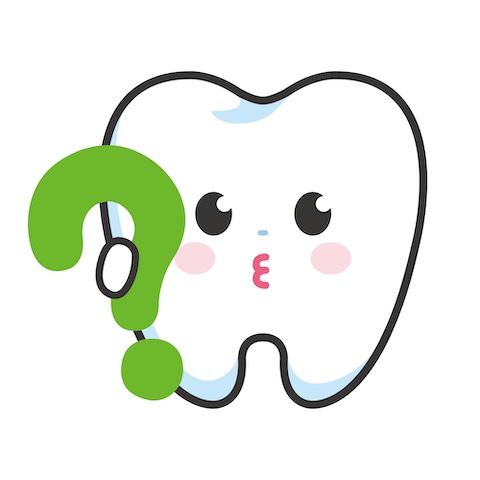 はてなマークの歯のイラスト