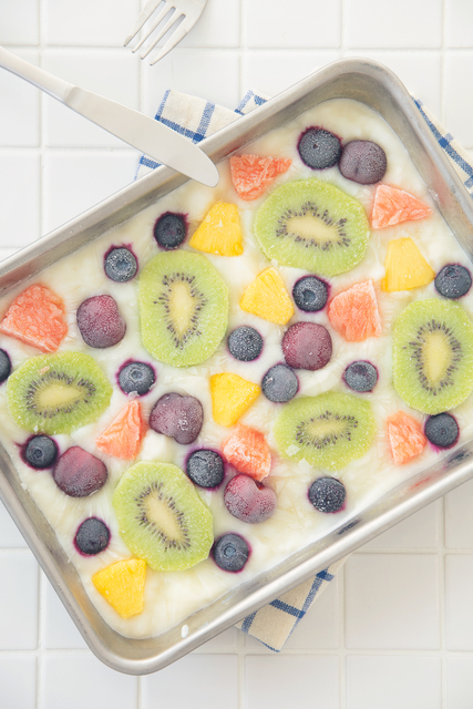 フルーツを使ったアイスの写真