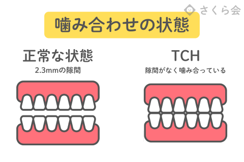 正常な状態とTCHの比較