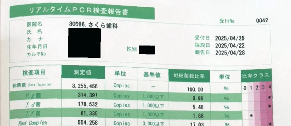 DNA検査結果の写真